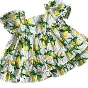 Janie and jack lemon baby dress